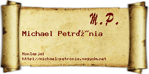 Michael Petrónia névjegykártya